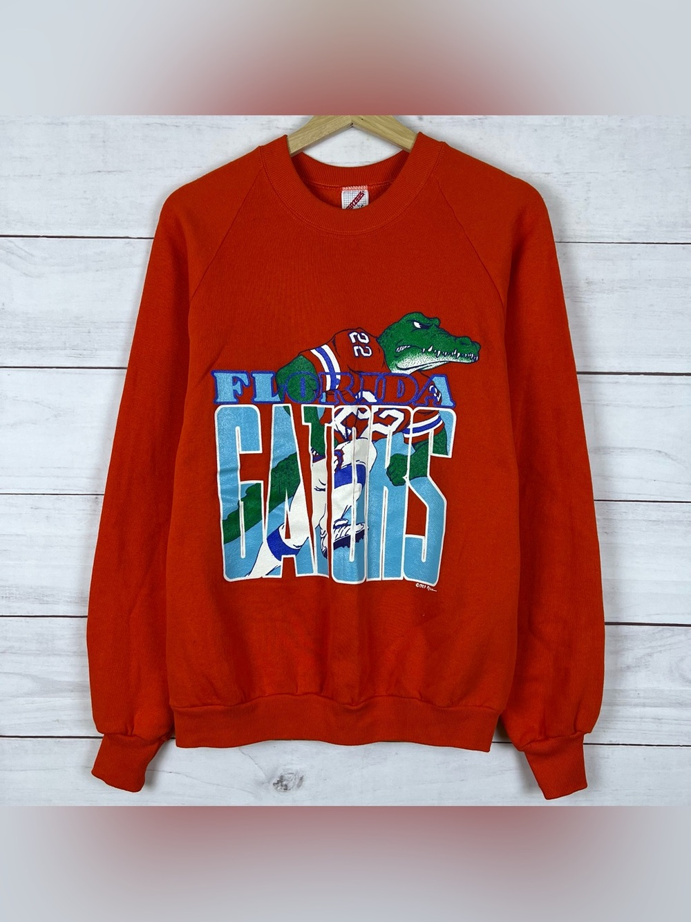 Vintage 1989 Florida Gators Orange Sweatshirt Football Size Large RARE